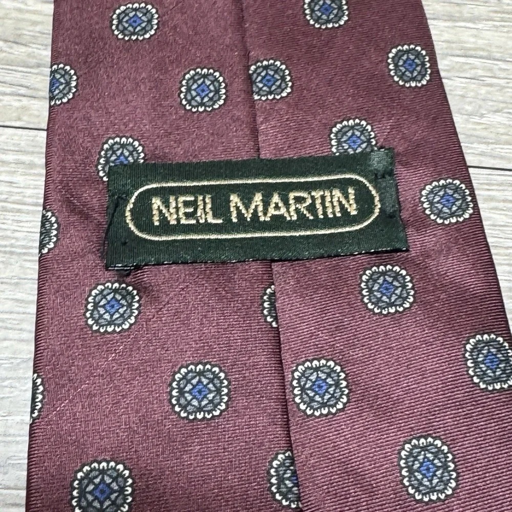 Neil Martin Handmade Luxury‎ 100% Italin Silk Neck Tie for Men USA 58